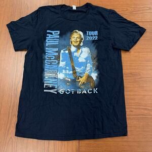Paul Mccartney Got Back Tour 2022 Concert TShirt Size large Double Sided Black